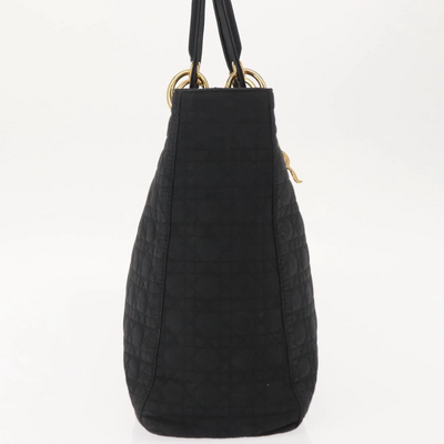 $4900 Christian Dior Nylon Cannage Large Lady Dior Black