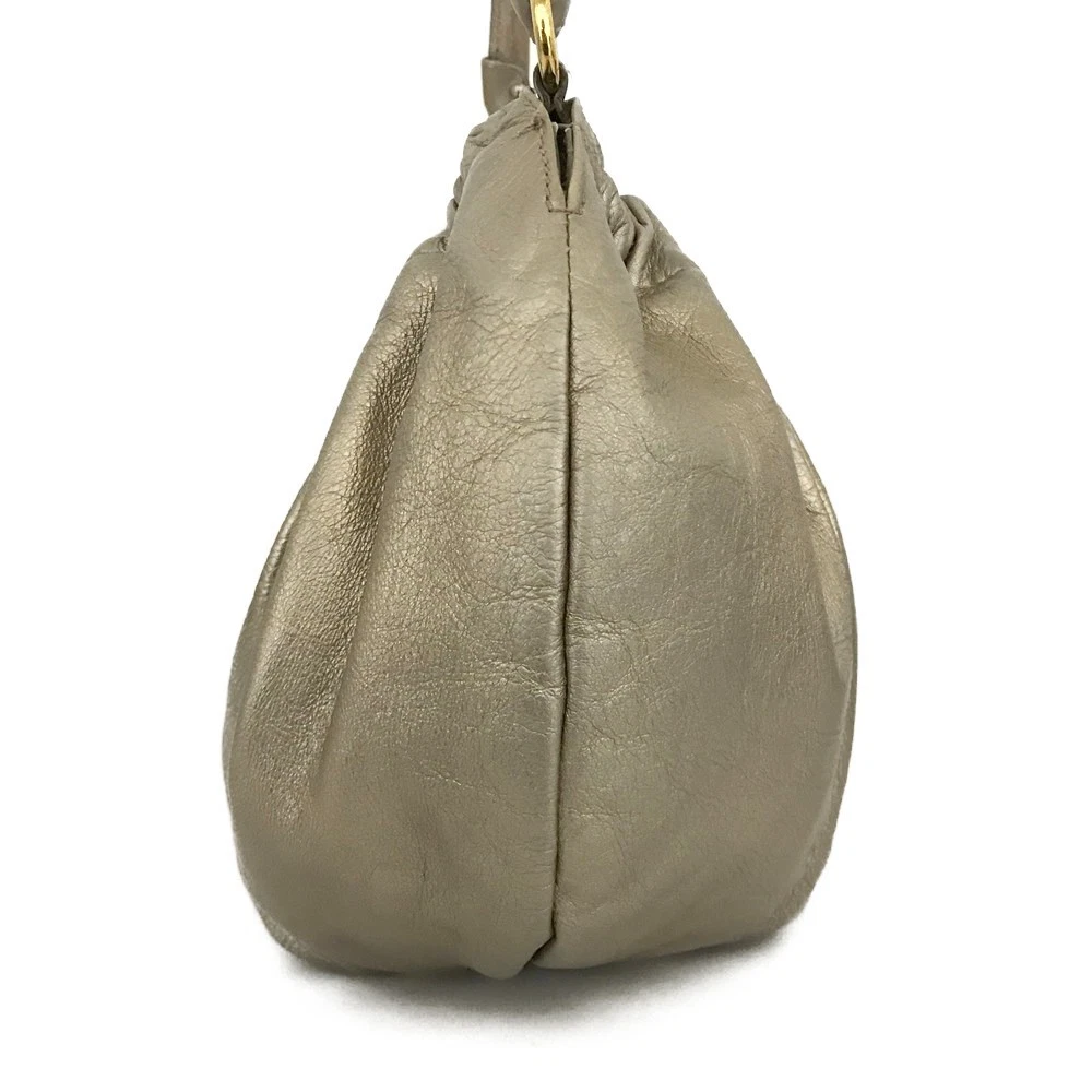 $950 Salvatore Ferragamo Vara Leather Hand Bag Gold