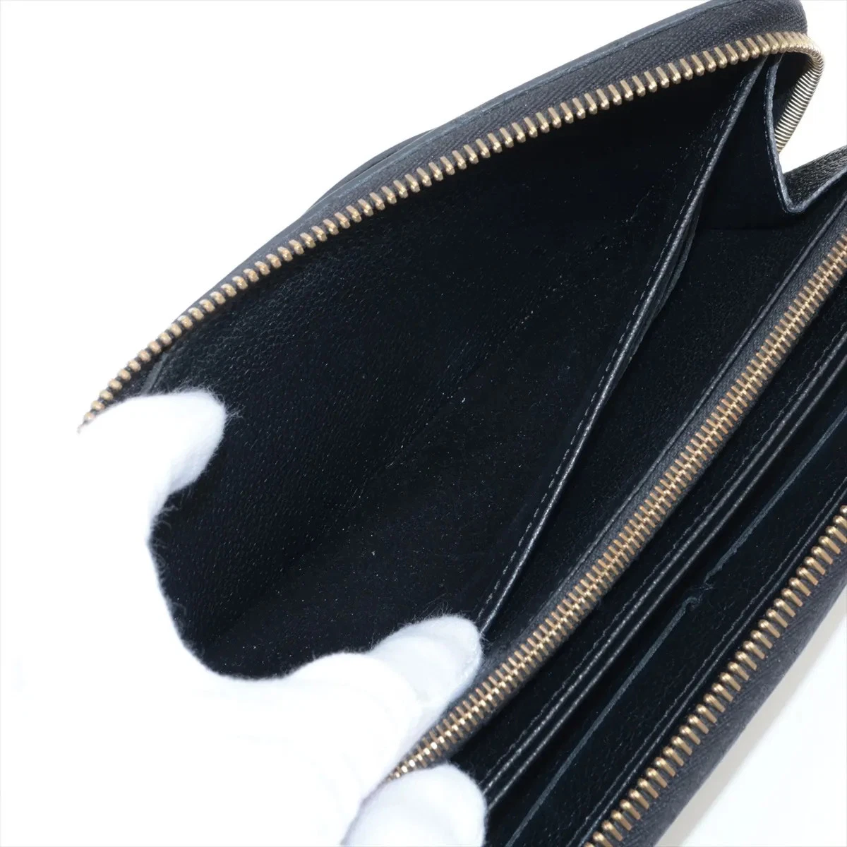 $1170 Louis Vuitton Empreinte Zippy Wallet M61864 Noir Zip Round Wallet