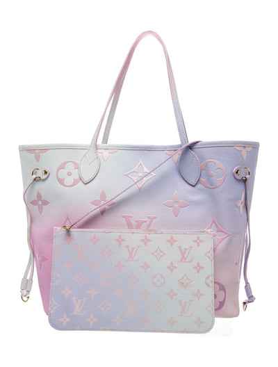 $3450 Louis Vuitton Monogram Giant Spring In The City Neverfull MM Sunrise Pastel