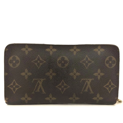 $750 2003 Louis Vuitton Monogram Porte Monnaie Zippy Long Wallet Brown TH0043