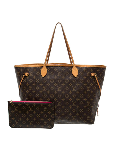 $2310 Louis Vuitton Monogram Neo Neverfull GM Pivoine with Pouch