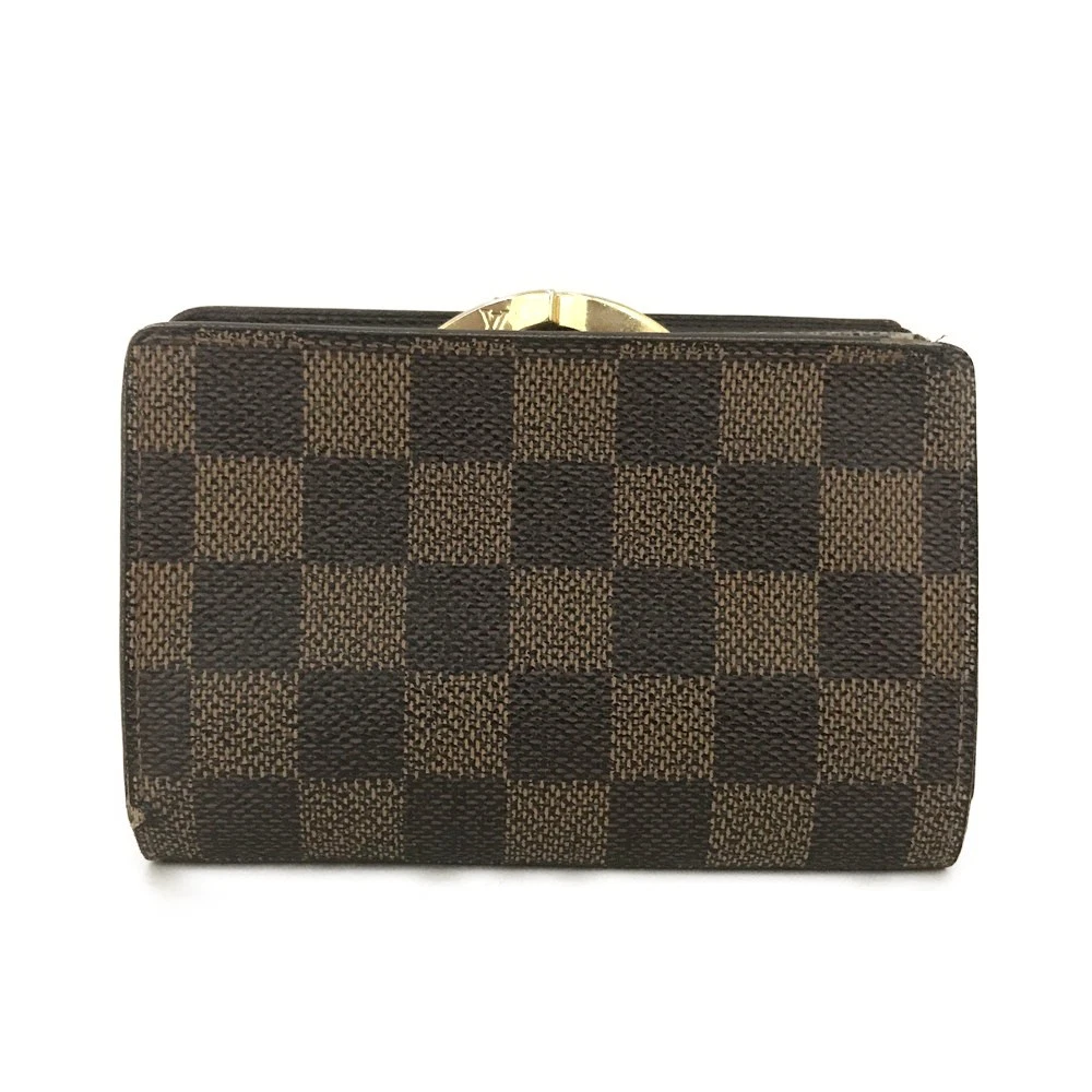 $750 2002 Louis Vuitton Damier Porte Monnaie Billets Viennois Bifold Wallet MI0062