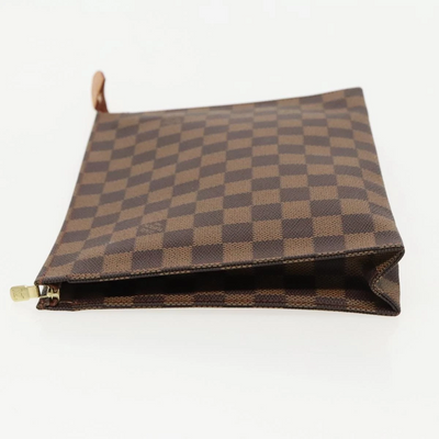 $760 1996 LOUIS VUITTON Damier Ebene Toiletry Pouch 26 TH0956