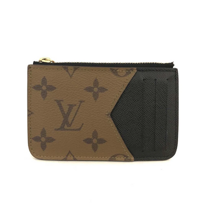 $590 RFID Louis Vuitton Monogram Reverse Porte Cartes Romy Card Holder