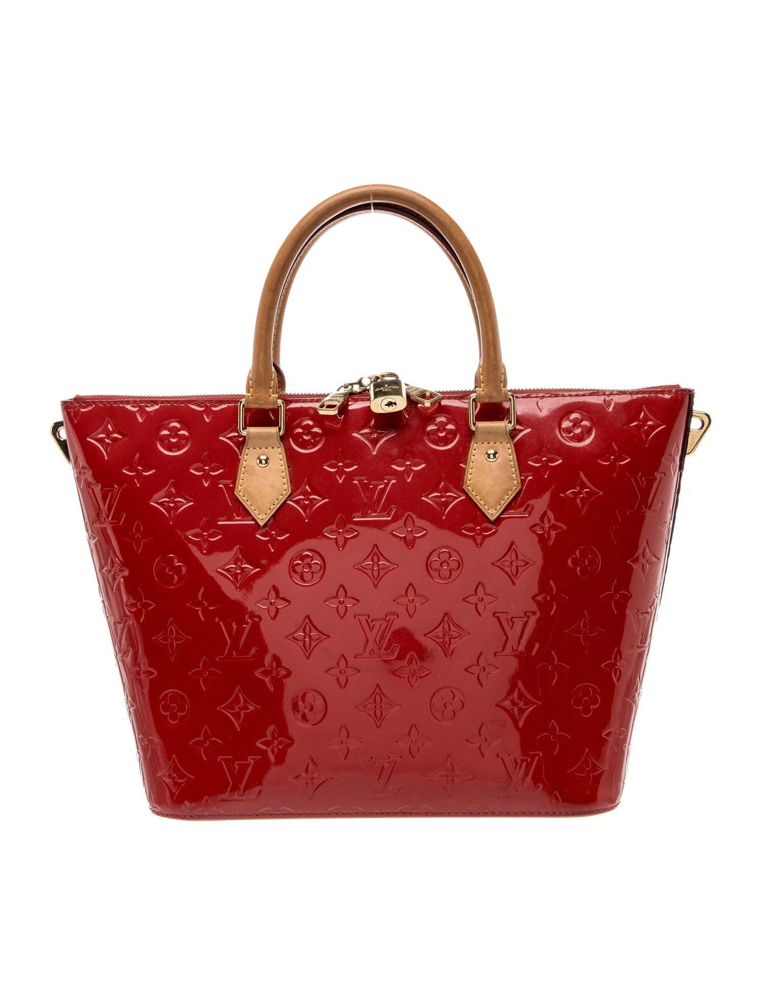$2350 2014 LOUIS VUITTON Vernis Montebello MM Red