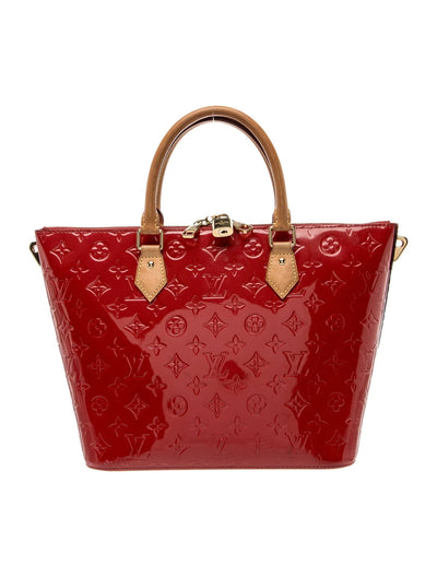 $2350 2014 LOUIS VUITTON Vernis Montebello MM Red