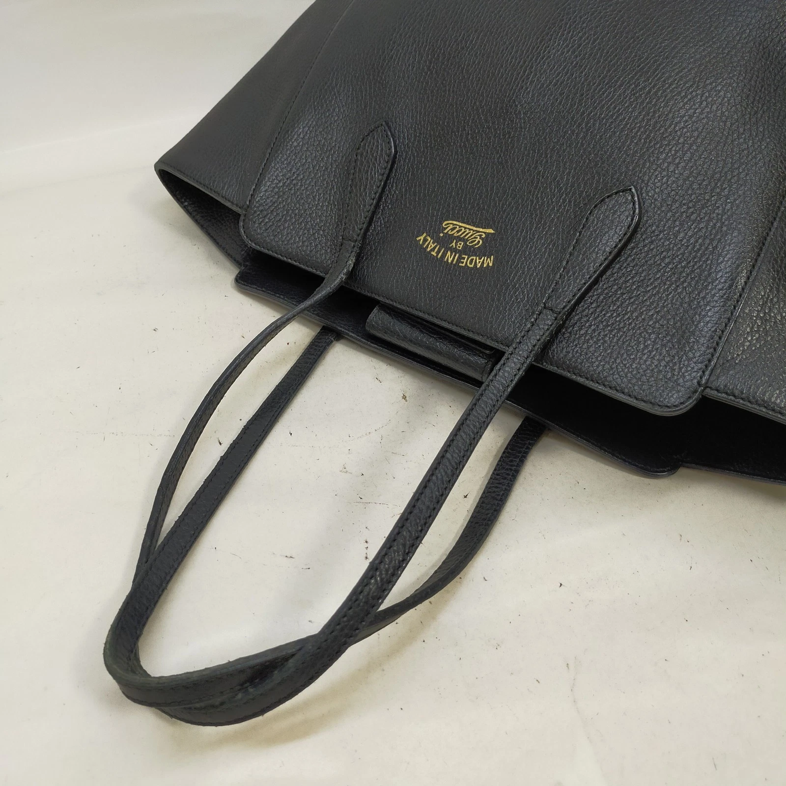 Gucci Tote Bag Black Leather 463076