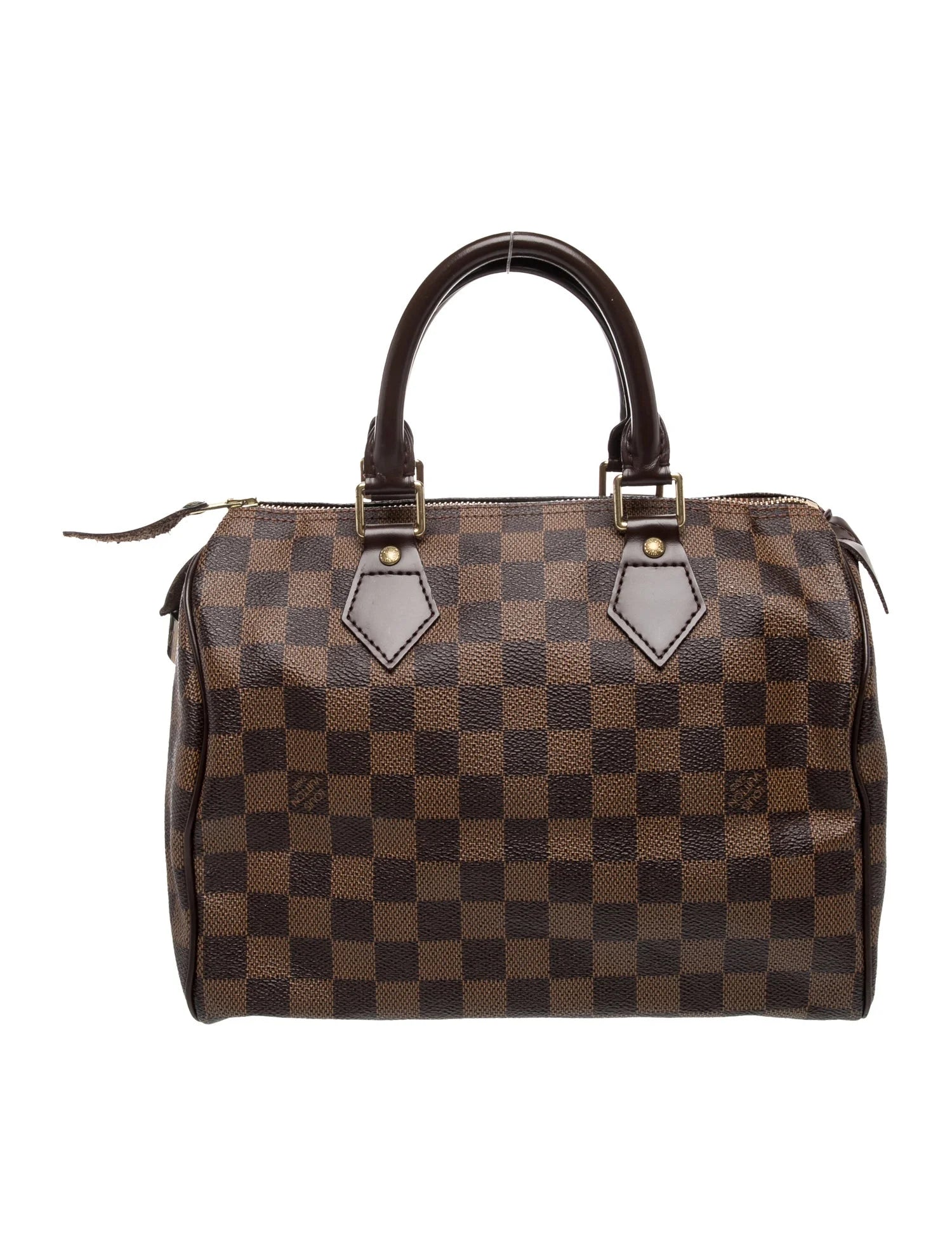 $1490 Louis Vuitton Damier Ebene Speedy 25