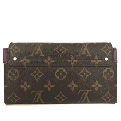 $1400 2014 Louis Vuitton Monogram Portefeiulle Elysee Long Bifold Wallet Brown SP0144