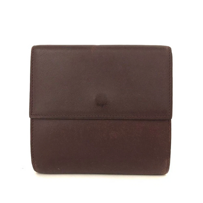 Must de Cartier Leather Trifold Wallet Purse Bordeaux