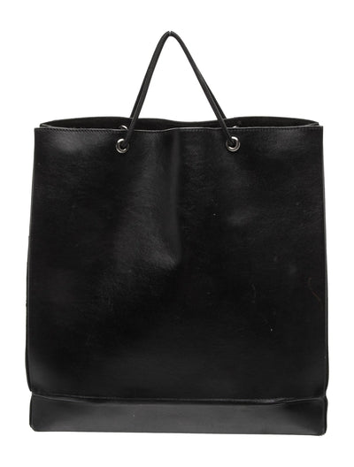 $2750 2021 FENDI Roma Embossed Logo Leather Tote Bag Black Flat Shopping Bag 10020167