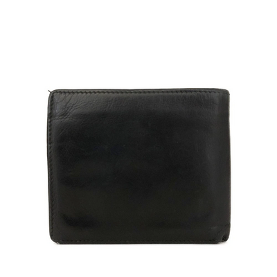 $650 PRADA Vitello Move Logo Bifold Wallet Black