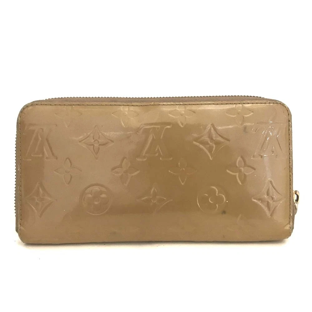 Louis Vuitton Monogram Vernis Zippy Zip Around Long Wallet Noisette CA0066