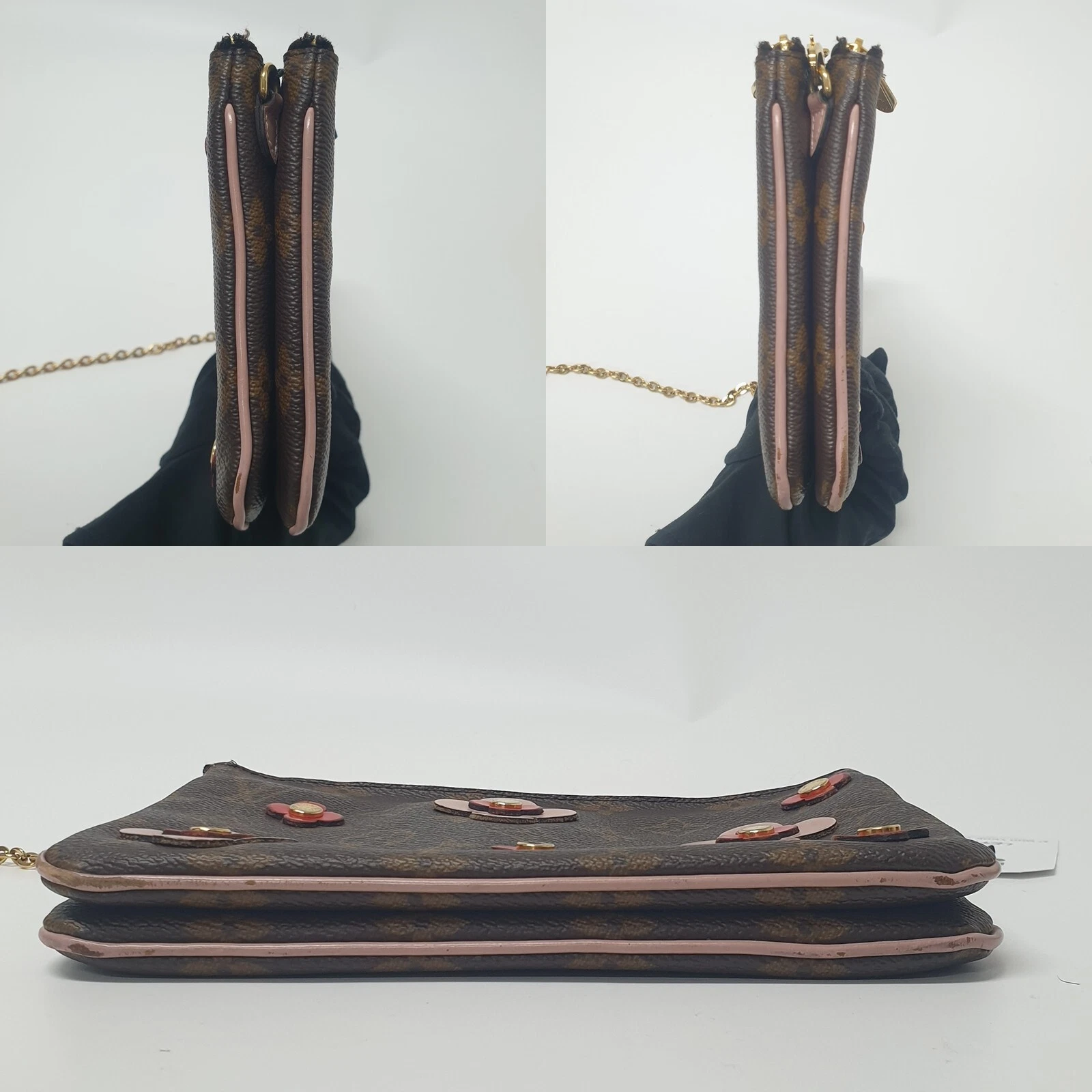Louis Vuitton Pochette Double Zipper Flower Monogram GI0169