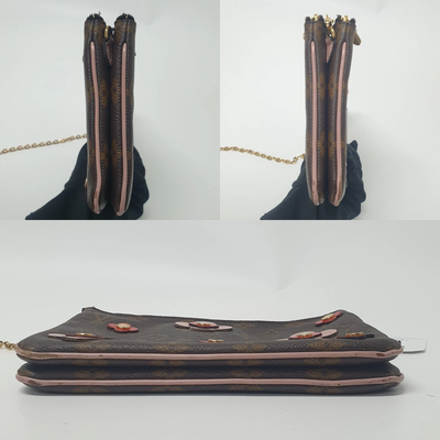 Louis Vuitton Pochette Double Zipper Flower Monogram GI0169