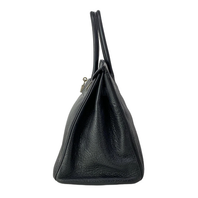 HERMES Birkin 35 Black Togo Square J Handbag 227277376487