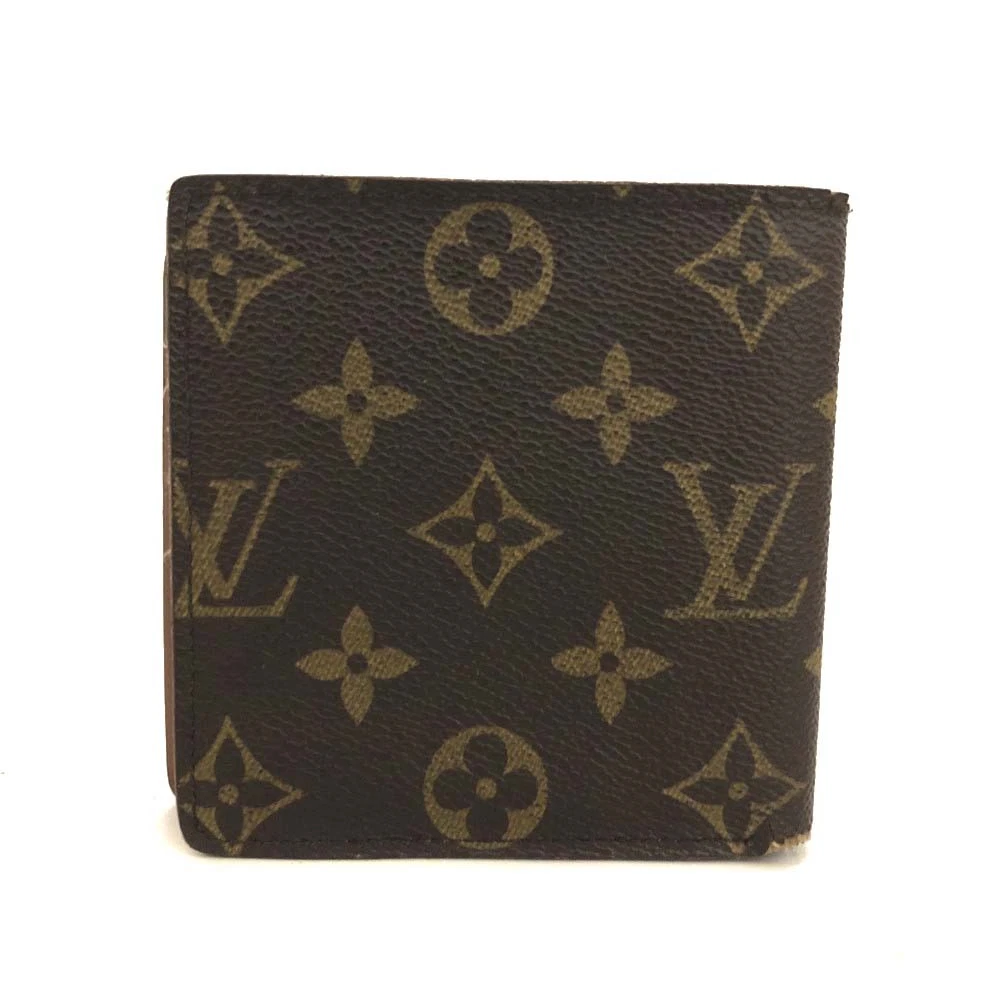 $560 1996 Louis Vuitton Monogram Portefeiulle Marco Bifold Wallet Brown CA0916