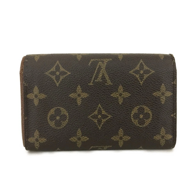 $560 2002 Louis Vuitton Monogram Porte-Monnaie Tresor Wallet CA0072