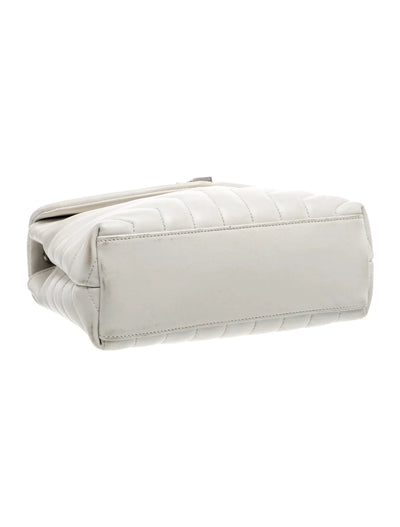 $2730 Saint Laurent Small Loulou Shoulder Bag White 10021139