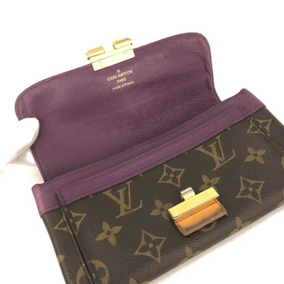 $1400 2014 Louis Vuitton Monogram Portefeiulle Elysee Long Bifold Wallet Brown SP0144