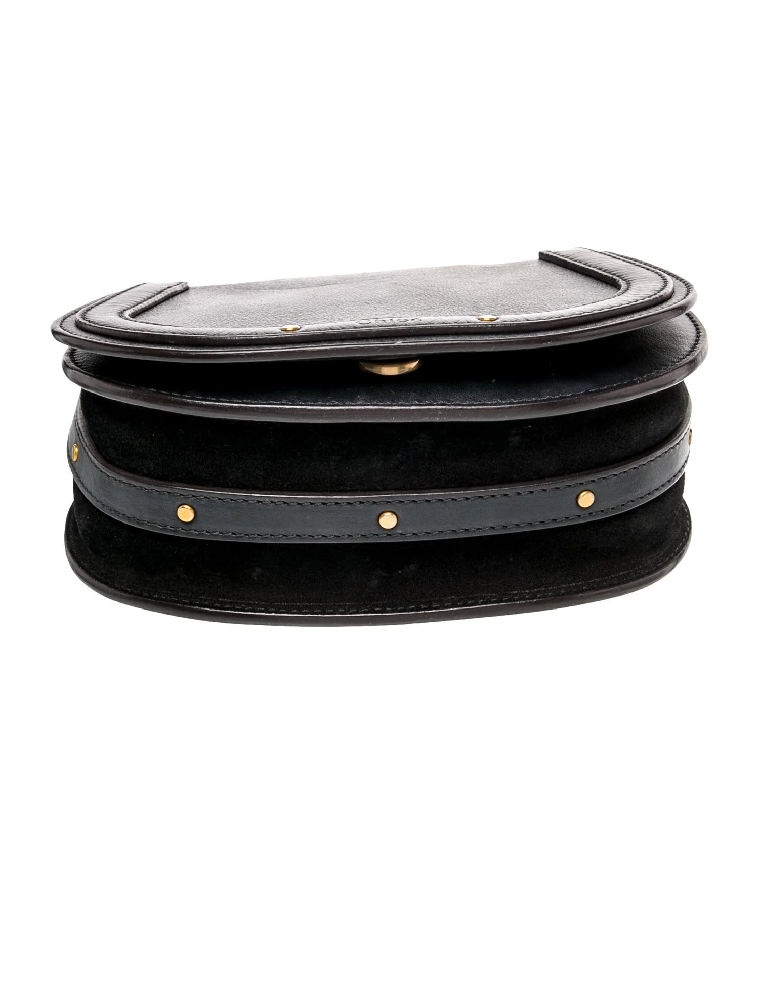 $1690 Chloe Calfskin Small Nile Bracelet Bag Black