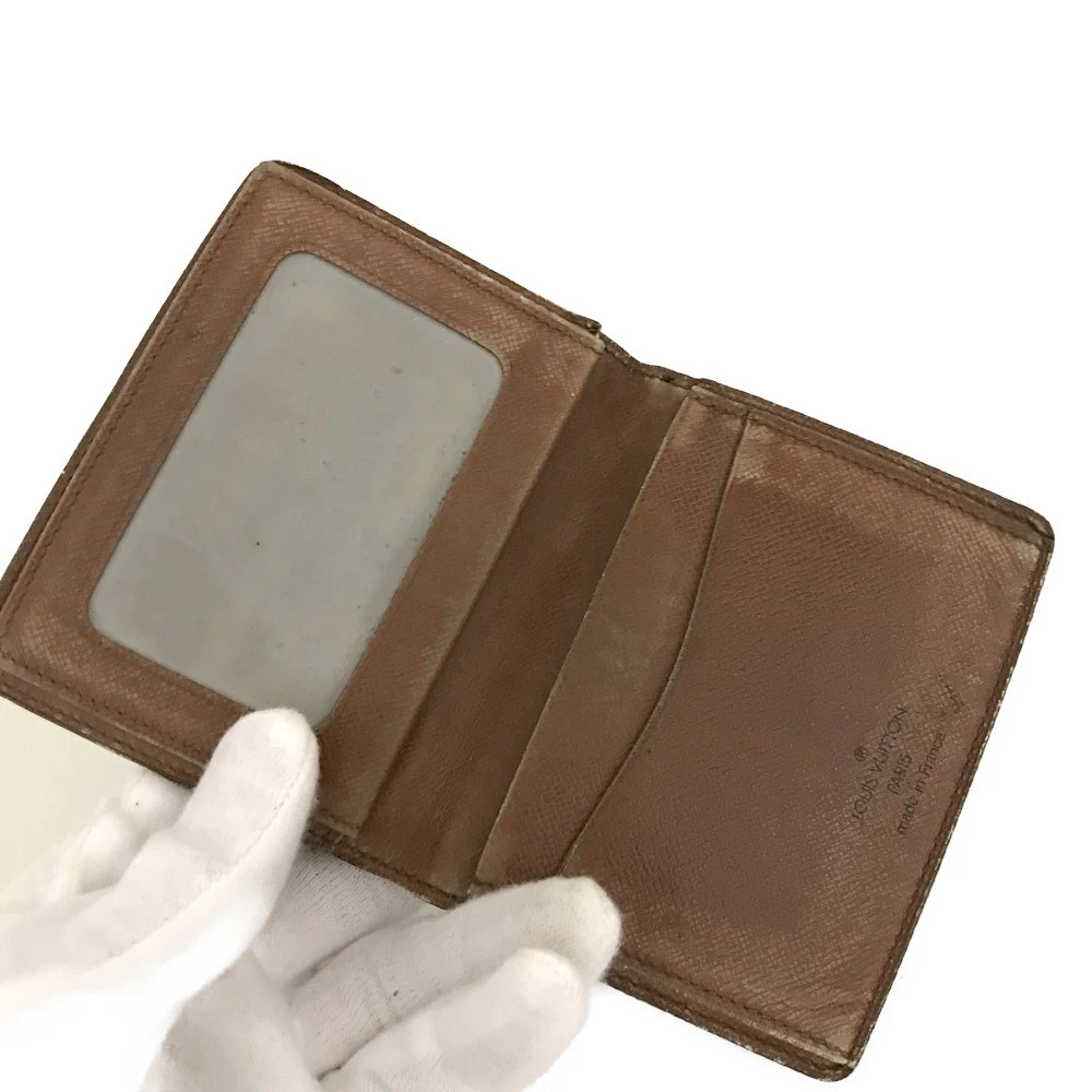 $360 1992 WELL WORN LOUIS VUITTON Monogram Card Holder Pass Case CT0942