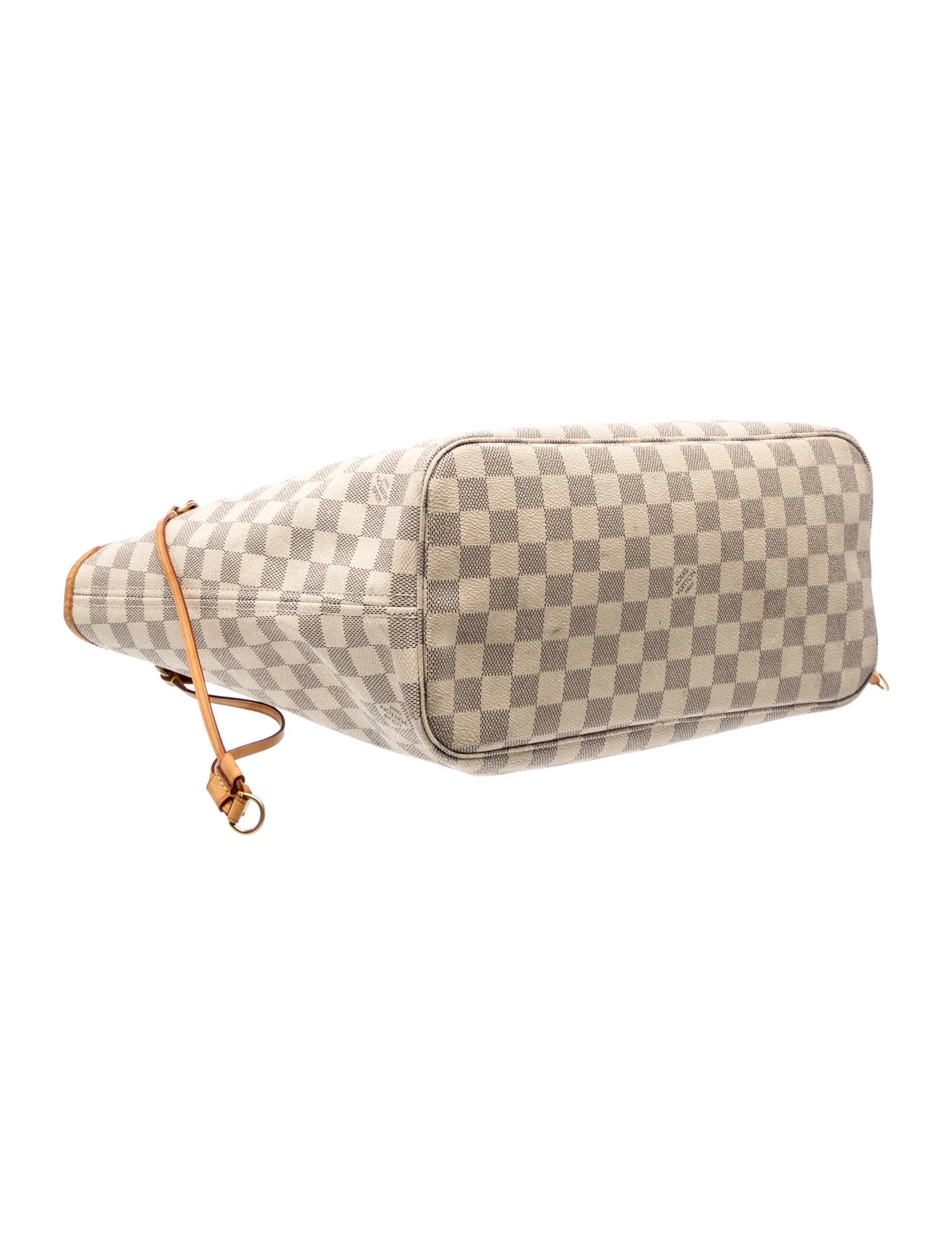 $2,240 Louis Vuitton Damier Azur Neverfull MM with pouch