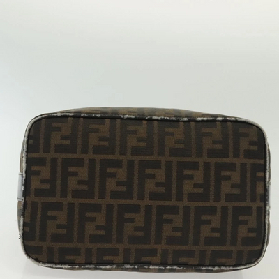$980 2003 Fendi Zucca Canvas Vanity Hand Bag 2211-26715-009