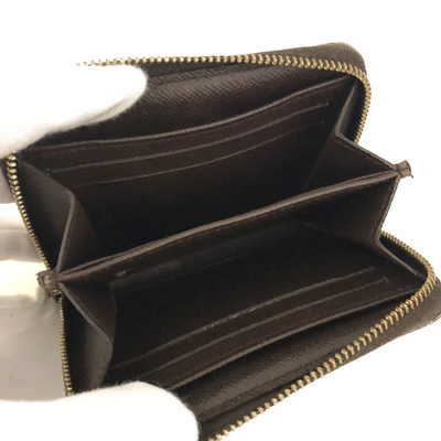 $560 2009 Louis Vuitton Damier Ebene Zippy Coin Wallet  SN0089