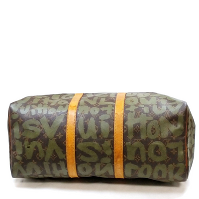 Louis Vuitton Monogram Graffiti Keepall 50 Green