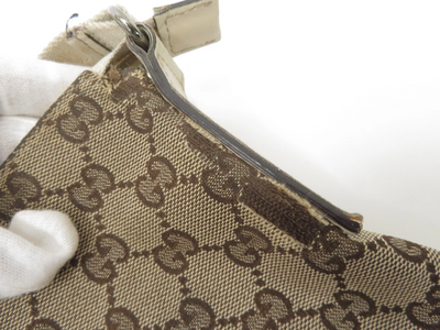 $980 2011 Gucci GG Canvas Leather Shoulder Messenger Bag 145857-200047