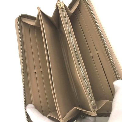 Louis Vuitton Monogram Vernis Zippy Zip Around Long Wallet Noisette CA0066