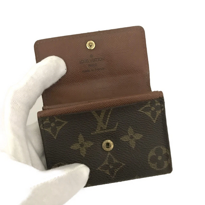 $440 2001 Louis Vuitton Monogram Porte-Monnaie Plat Coin Purse MI1001