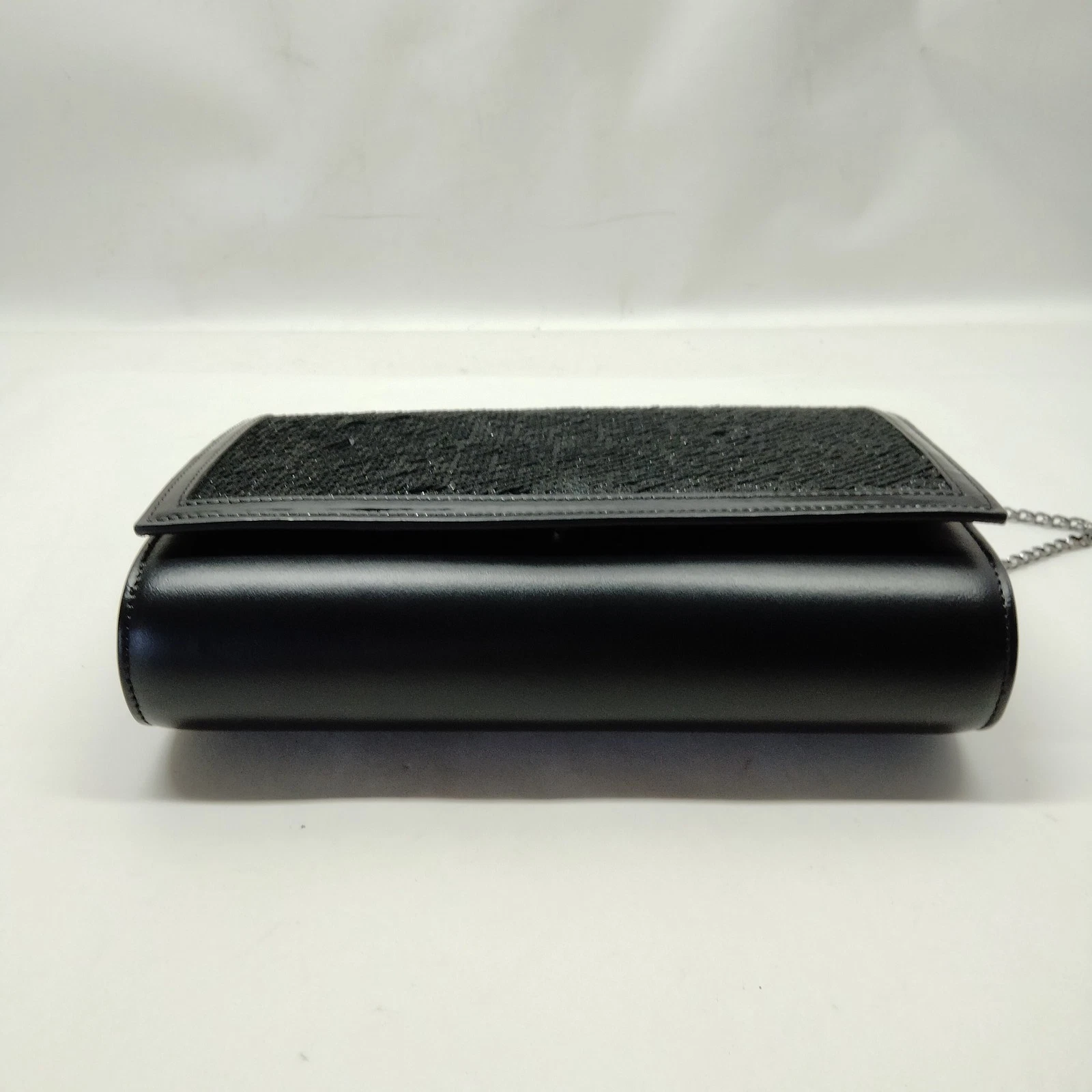 $1590 Christian Louboutin Paloma black sequin clutch