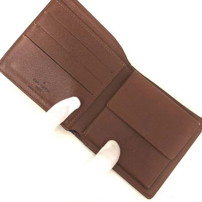 $545 2000 Louis Vuitton Monogram Marco Bifold Wallet Brown SD0021