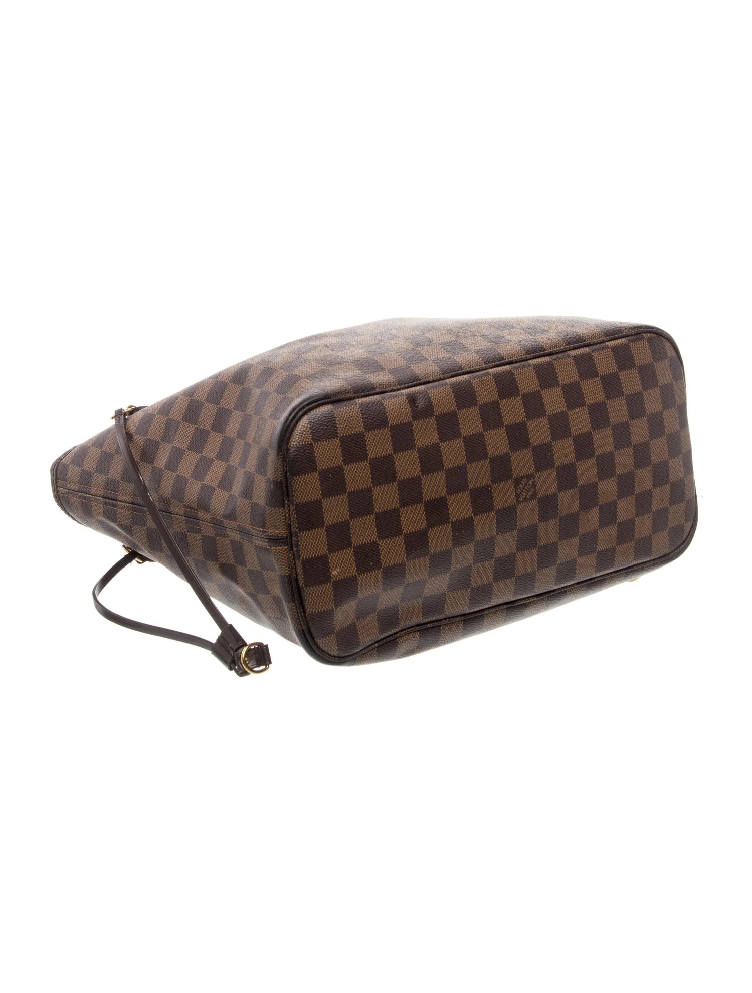 $2240 Louis Vuitton Damier Ebene Neverfull MM with Pouch