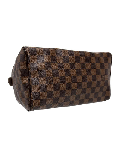 $1490 Louis Vuitton Damier Ebene Speedy 25