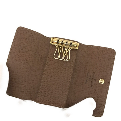 $345 Louis Vuitton Monogram Multicles 4 Ring Key Case Brown
