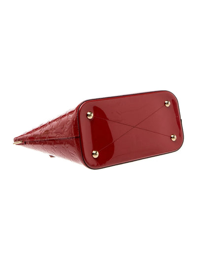 $2350 2014 LOUIS VUITTON Vernis Montebello MM Red