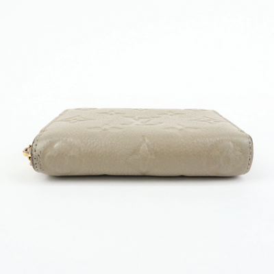 $760 Louis Vuitton Monogram Empreinte Round Zippy Coin Case Beige RFID