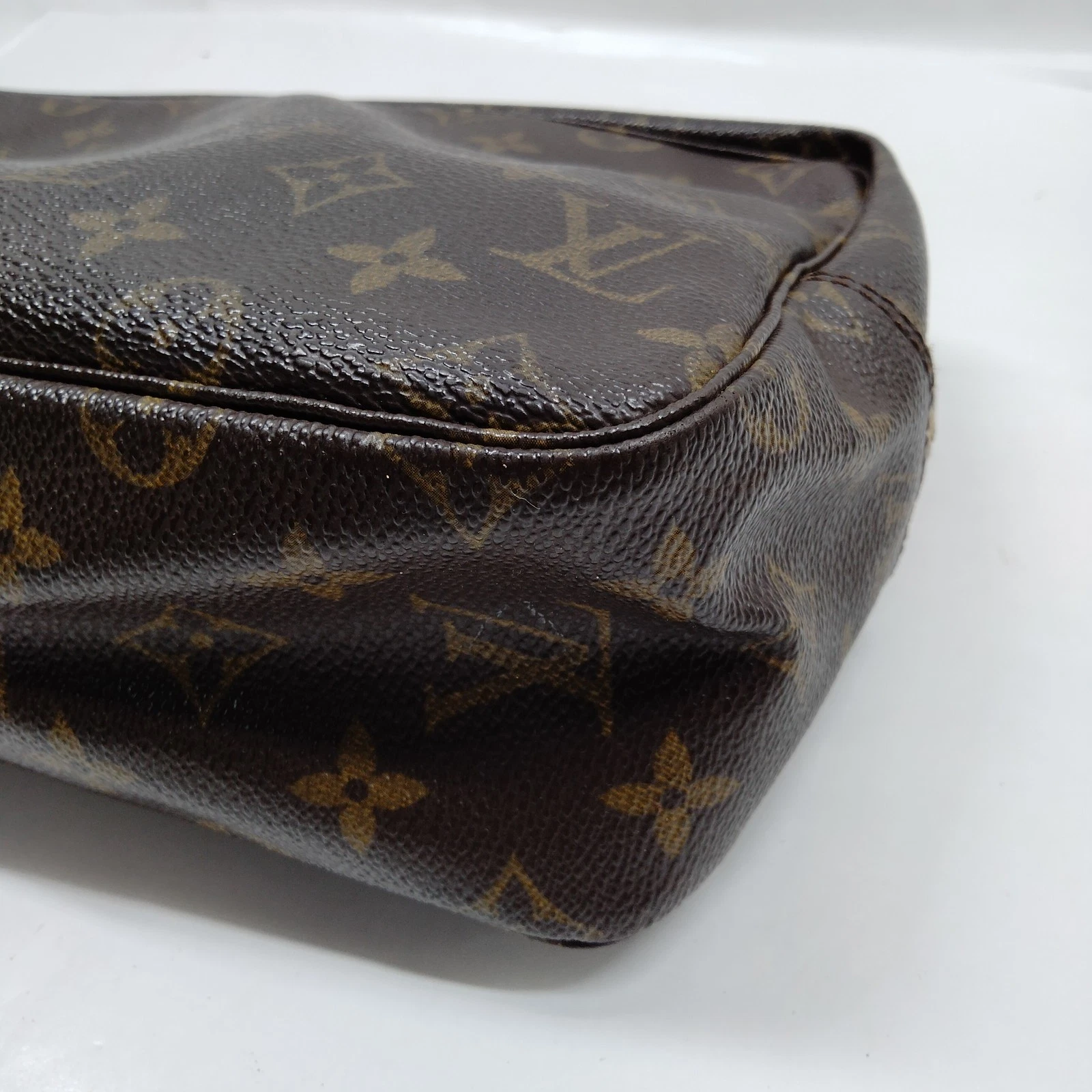 $600 1987 Louis Vuitton Monogram Trousse 28 Toiletry Bag Cosmetic TH872