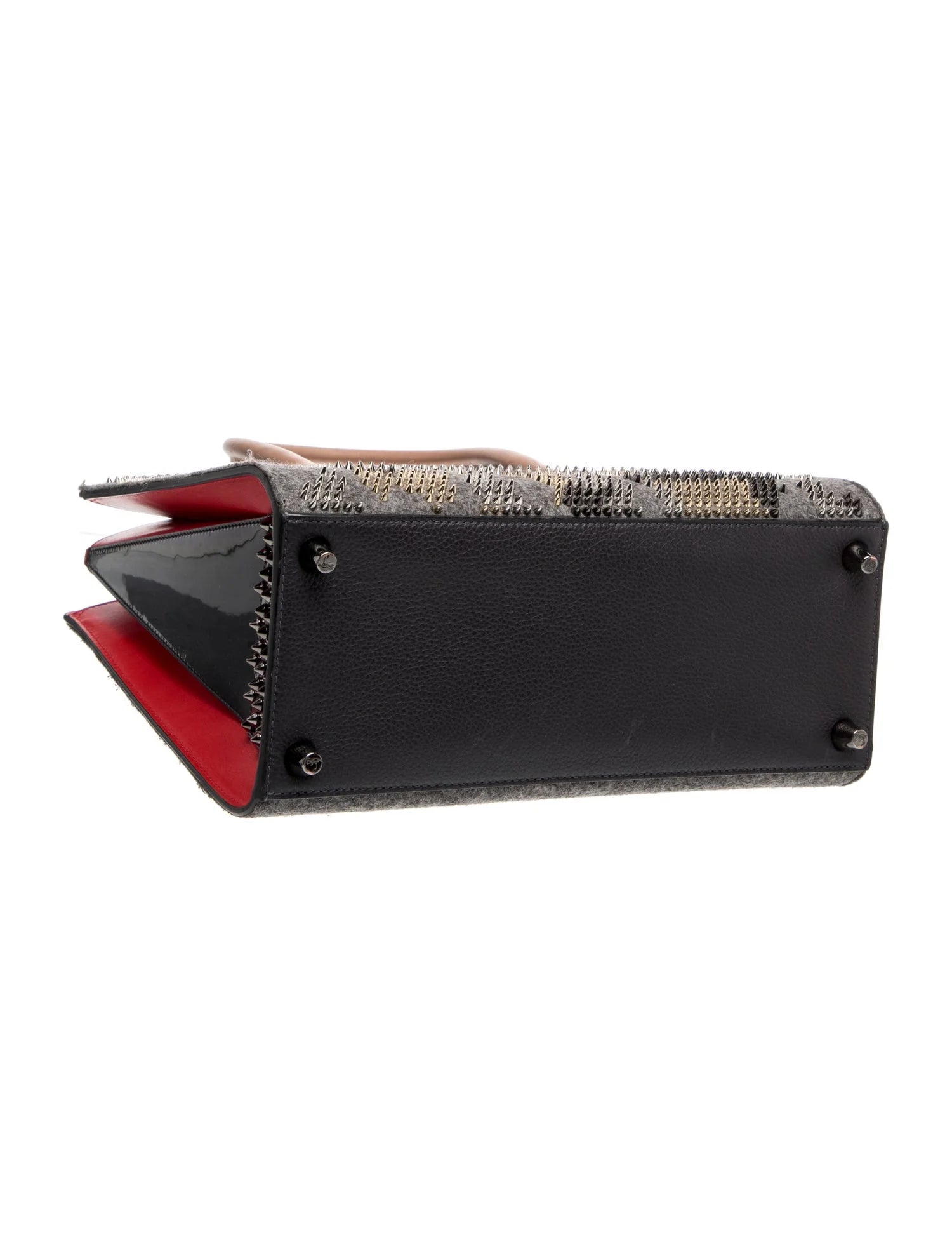 $3000 SPECIAL EDITION Christian Louboutin Felt Paloma Top Handle Bag