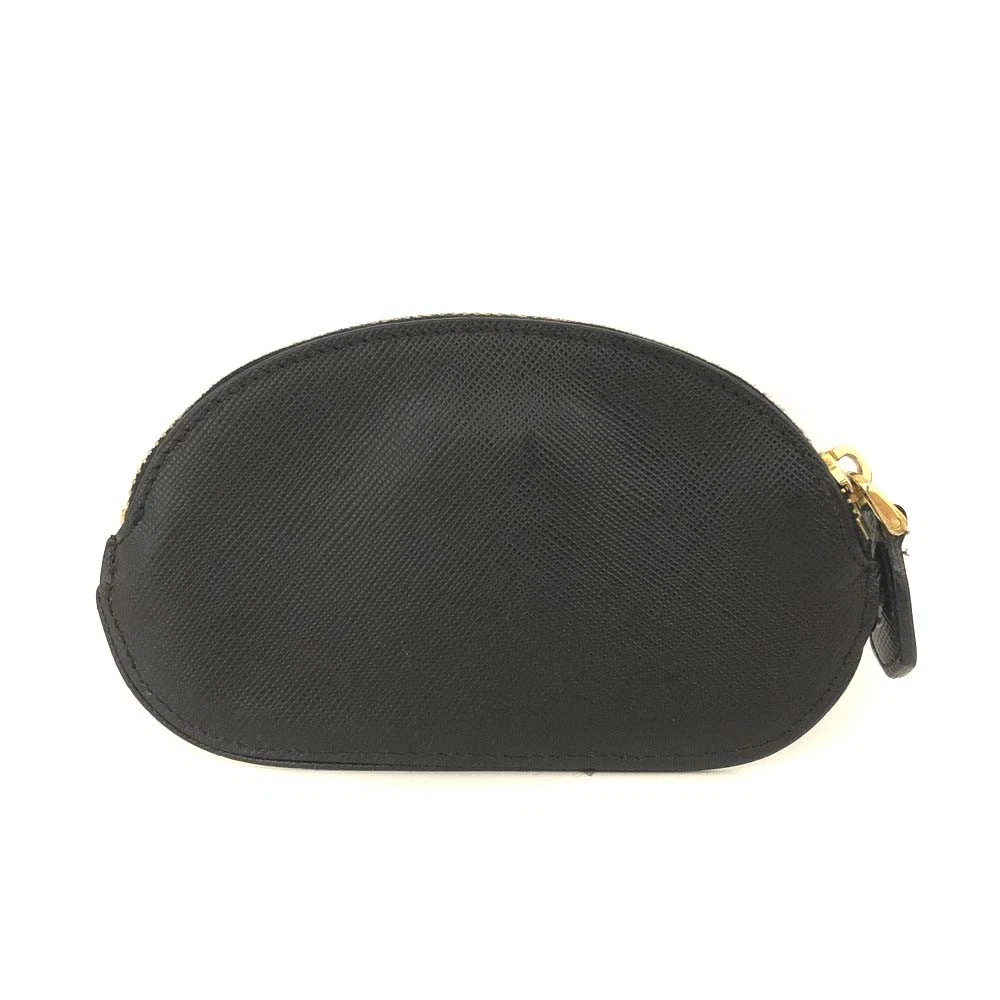 $680 PRADA Saffiano Leather Coin Purse Wallet Black