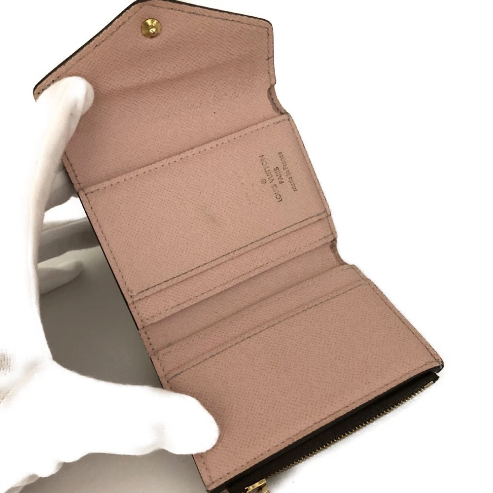 $625 2020 Louis Vuitton Monogram Zoe Wallet Pink Rose Ballerine MI0240