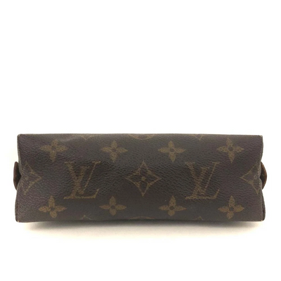 $600 2003 Louis Vuitton Monogram Pochette Cosmetics Pouch Brown CA0093