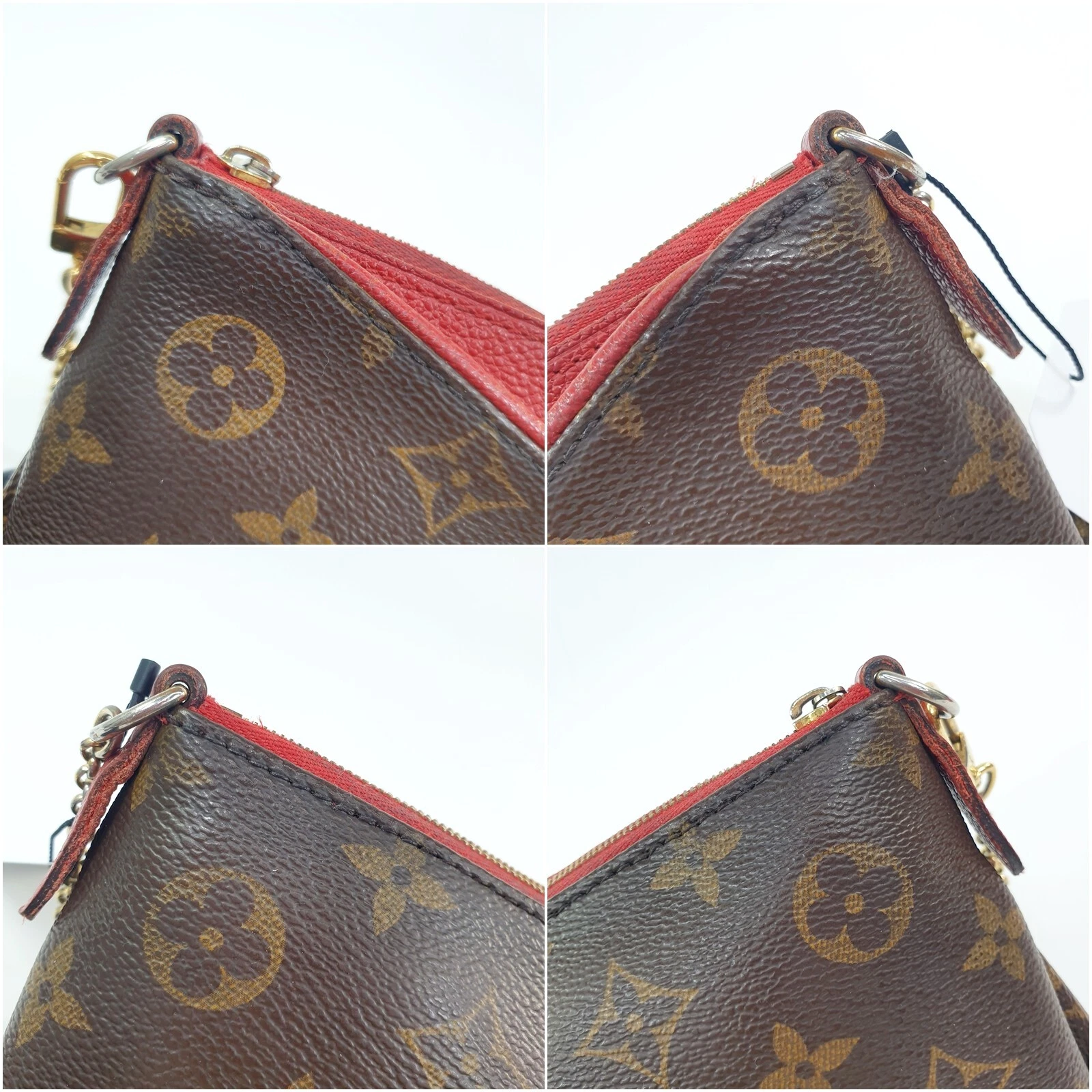 $1550 2016 Louis Vuitton Monogram Pallas Clutch Poppy GI0186
