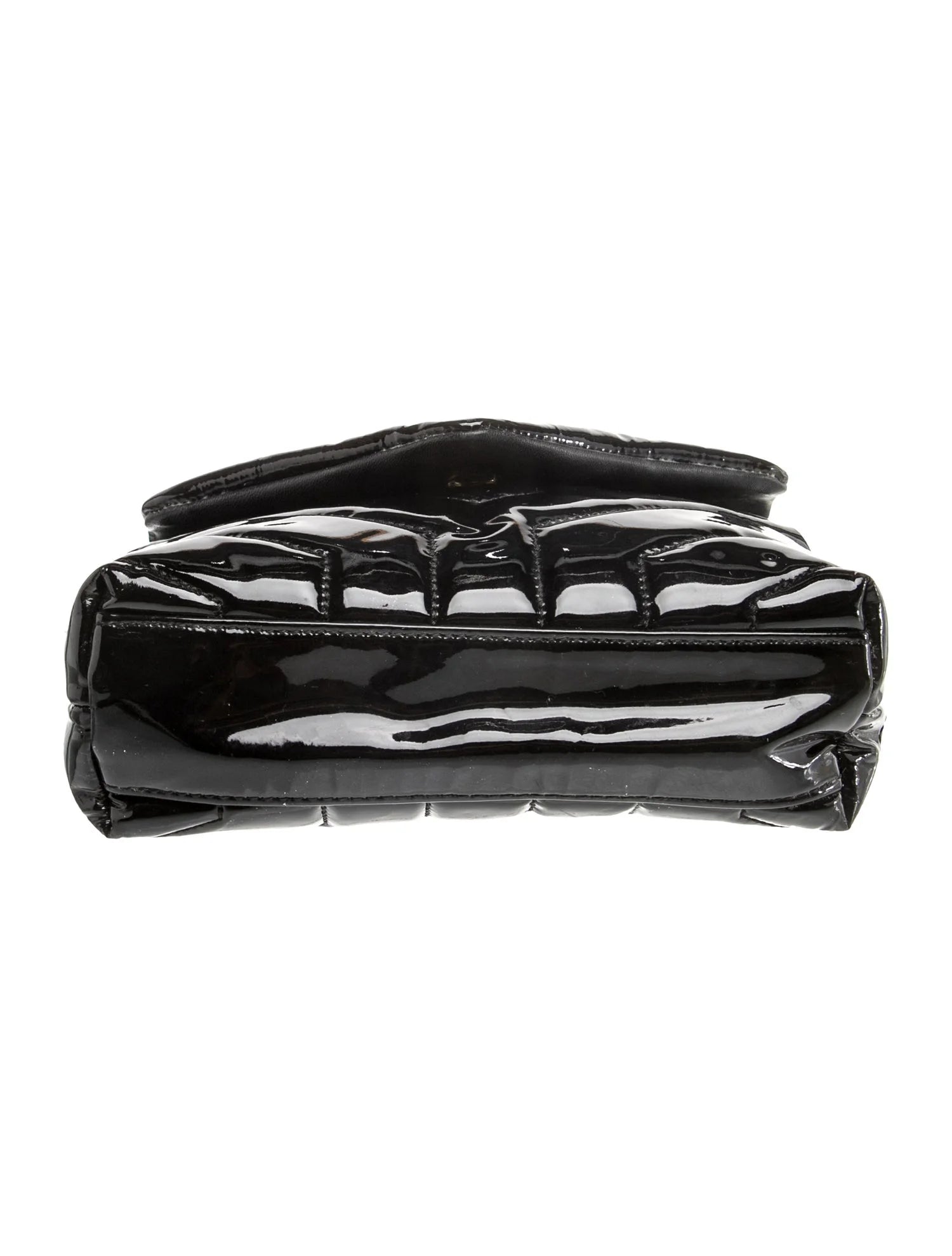 $1950 Saint Laurent Patent Y Quilted Monogram Toy Loulou Crossbody Bag Black