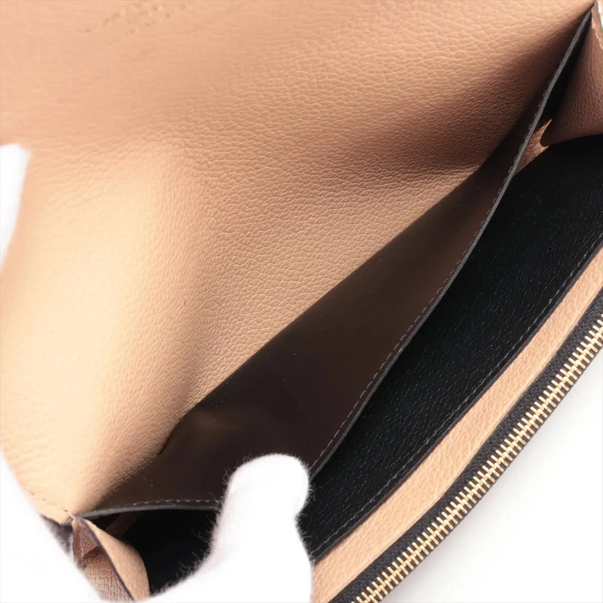 $775 RFID Louis Vuitton Empreinte Emilie Wallet Black Dune