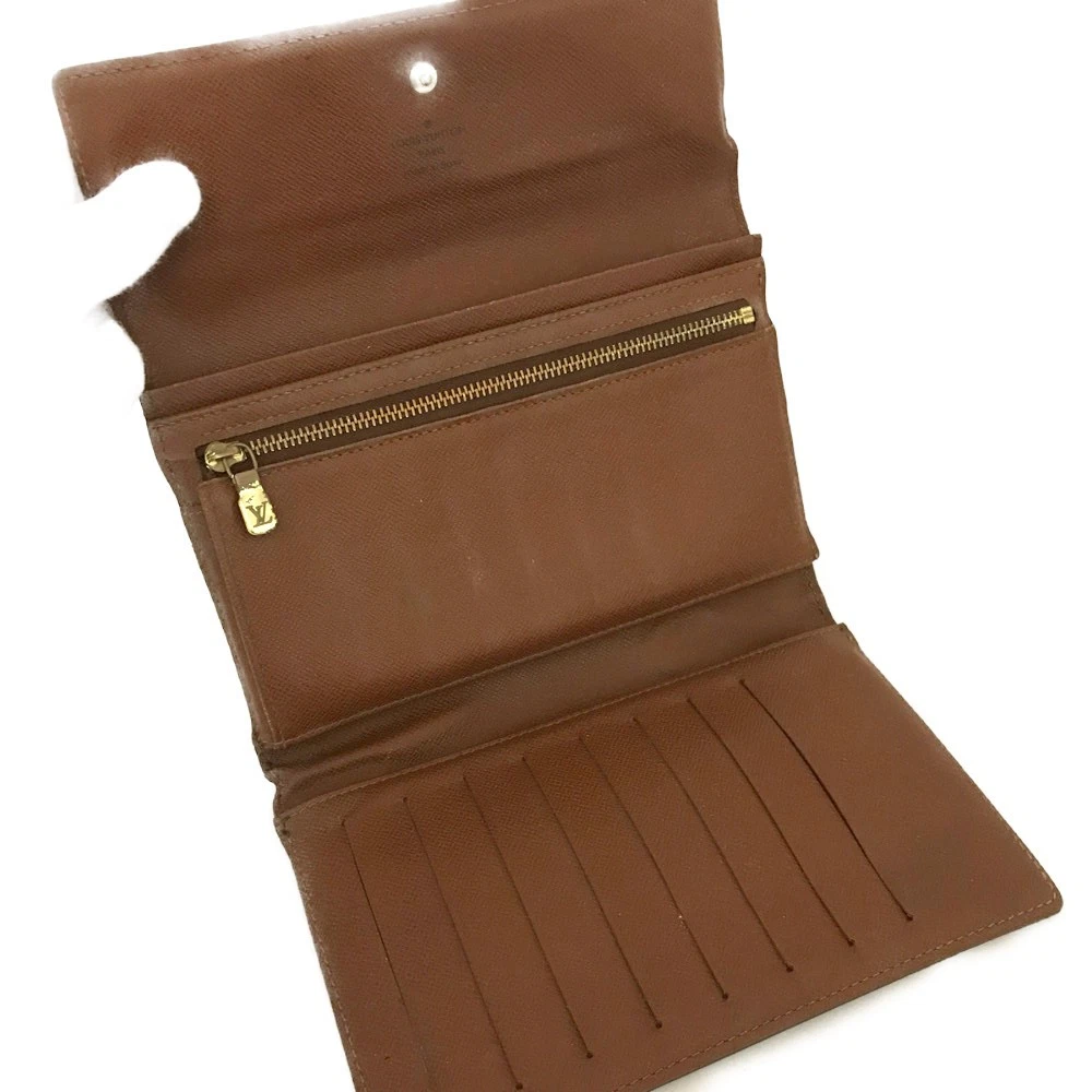 $635 2002 Louis Vuitton Monogram Canvas Pochette Passport Organizer Brown CA0032